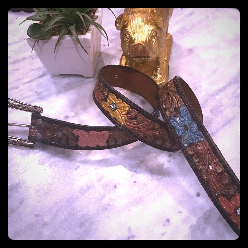 🌸 Leather Belt Boho Style (S)